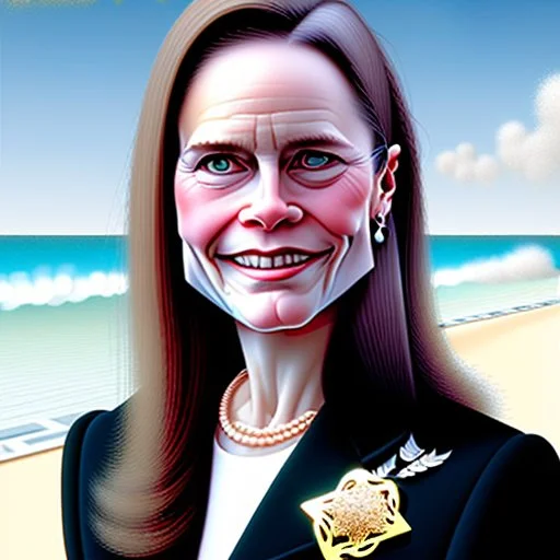 Justice Amy Coney Barrett at the beach