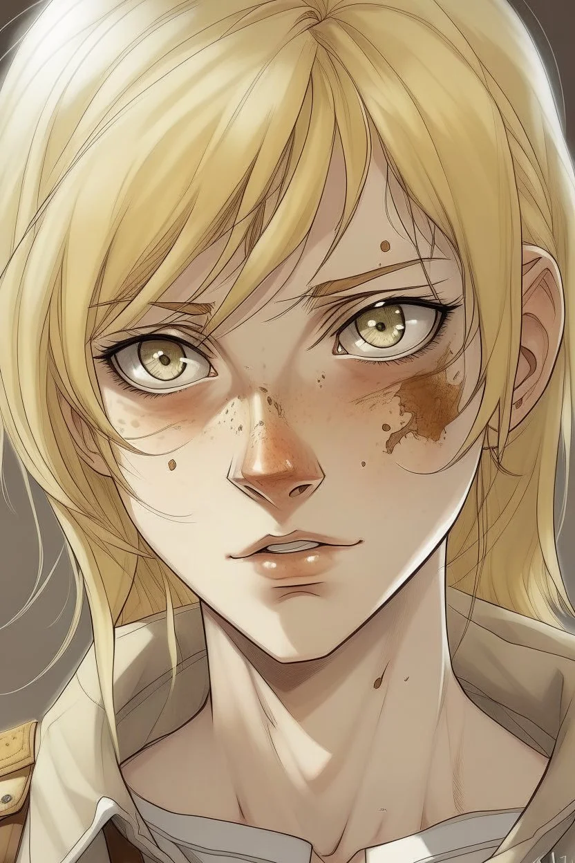 Attack of the Titans Blonde with freckles