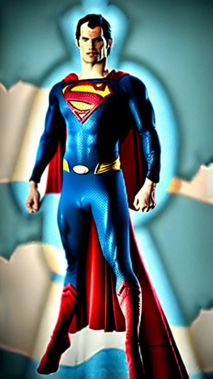 henry cavill superman, The image should be highly detailed and have accurate lighting and shadows to create a realistic appearance. The object or scene is positioned in a visually pleasing and balanced composition, angle from above --Ambient Occlusion --Anti-Aliasing FKAA --TXAA --RTX --SSAO --OpenGL-Shaders --Post Processing --Post-Production --Cell Shading --Tone Mapping --insanely detailed and intricate --hyper maximalist --dynamic pose --photography --volumetric --ultra-