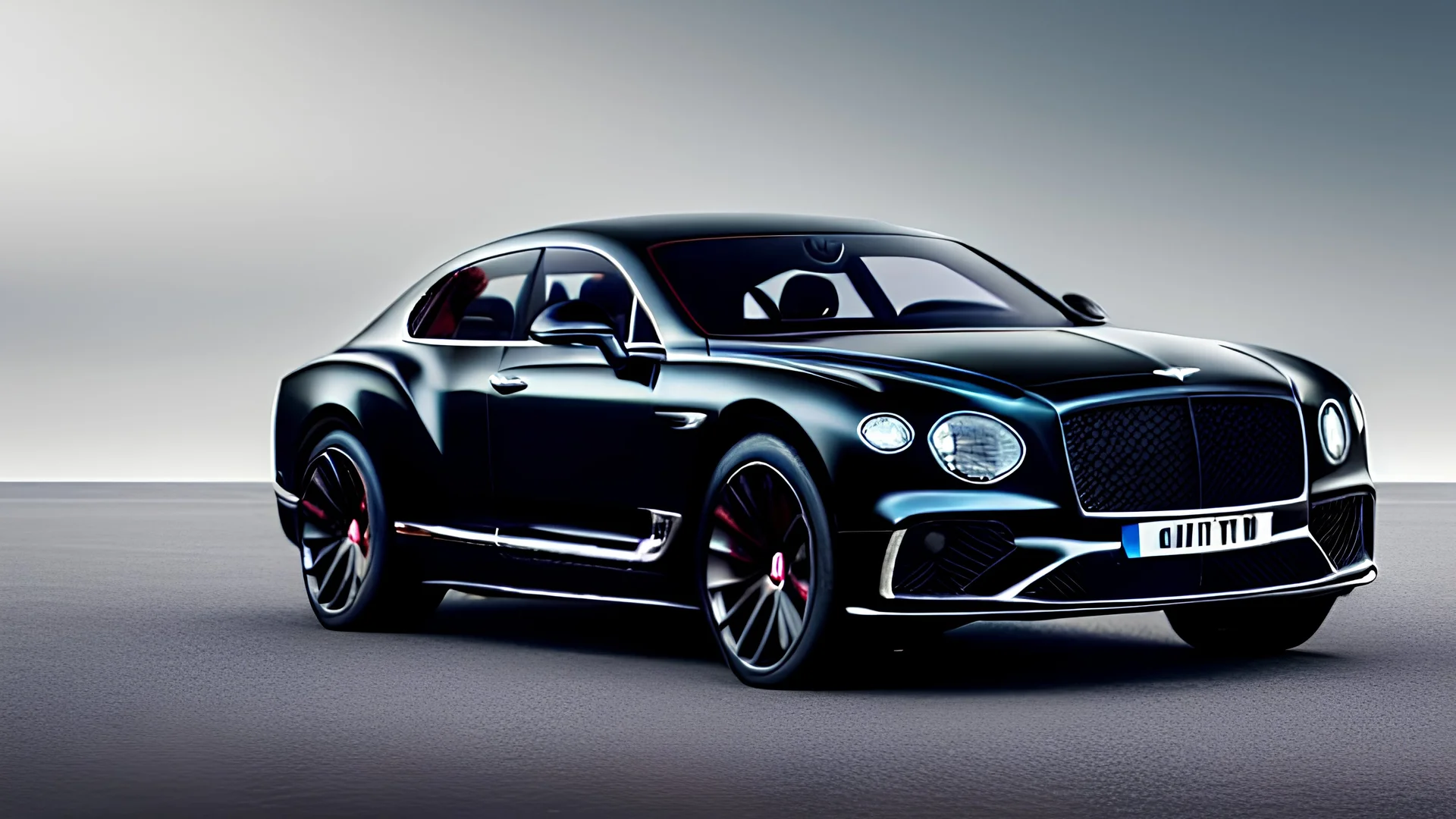 Black Luxury Bentley Continental Cullinan , Photorealistic, 4K, Ultra Detailed, Front Quarter View