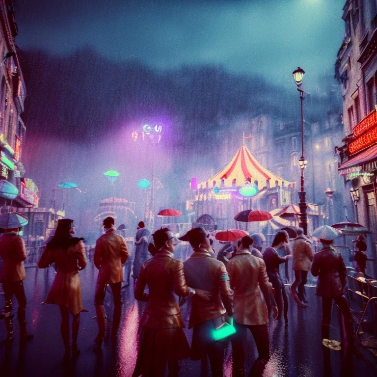 Ultra Realistic selfie, drunken sexy women, carnival night scene, circus steampunk. Rain, confeti, Sunglasses, smoking, happy, festival, red fog. highly detailed, concept art, unreal engine 5, ray tracing, RTX, lumen lighting, ultra detail, volumetric lighting, 3d, finely drawn, high definition, high resolution.