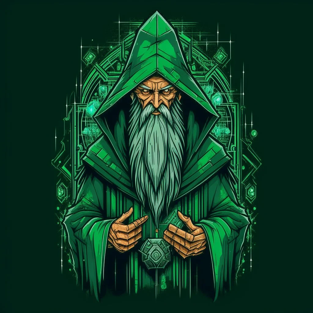 Cyberelite hacker wizard