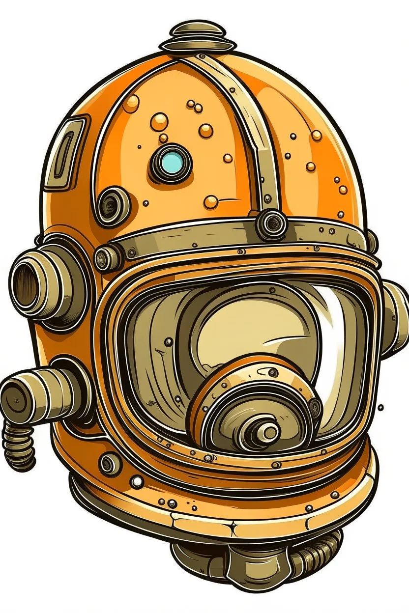 diving helmet cartoon