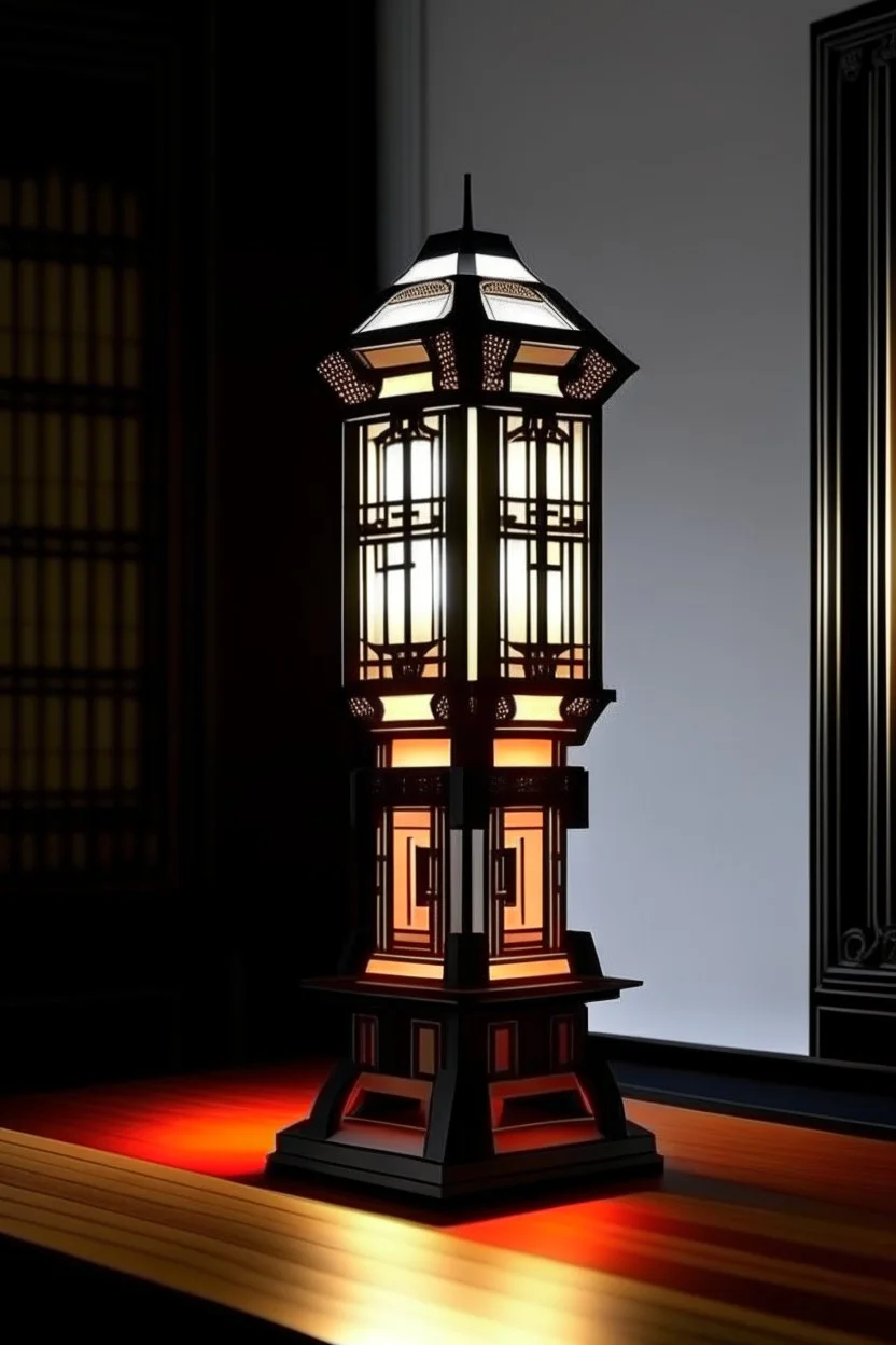 gaming table lamp inspired by palace, modern design,