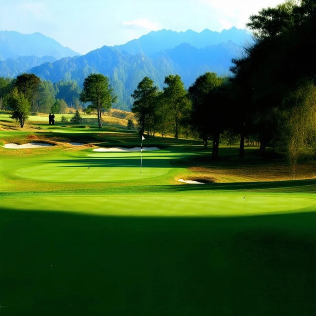 A golf course in Bhutan.