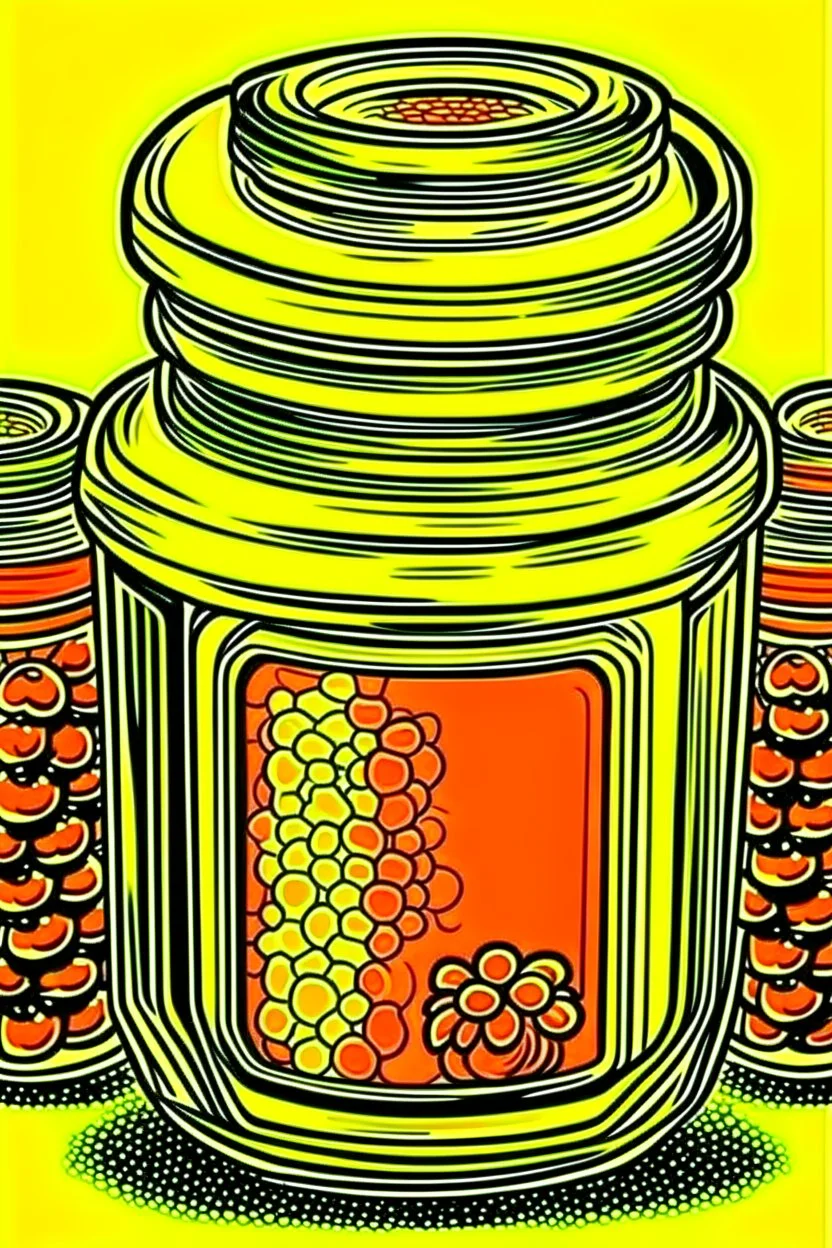 Vintage pop art style of Honey