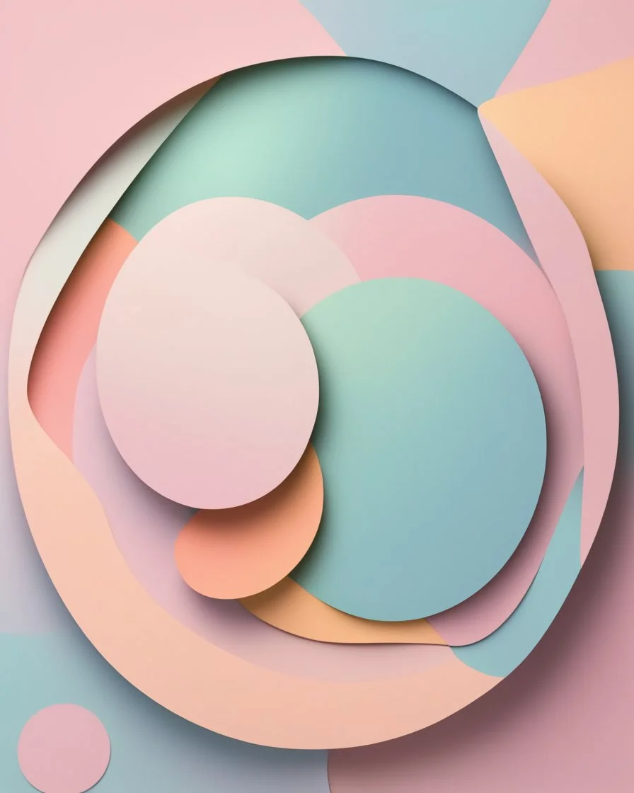 abstrac pastel circles and shapes