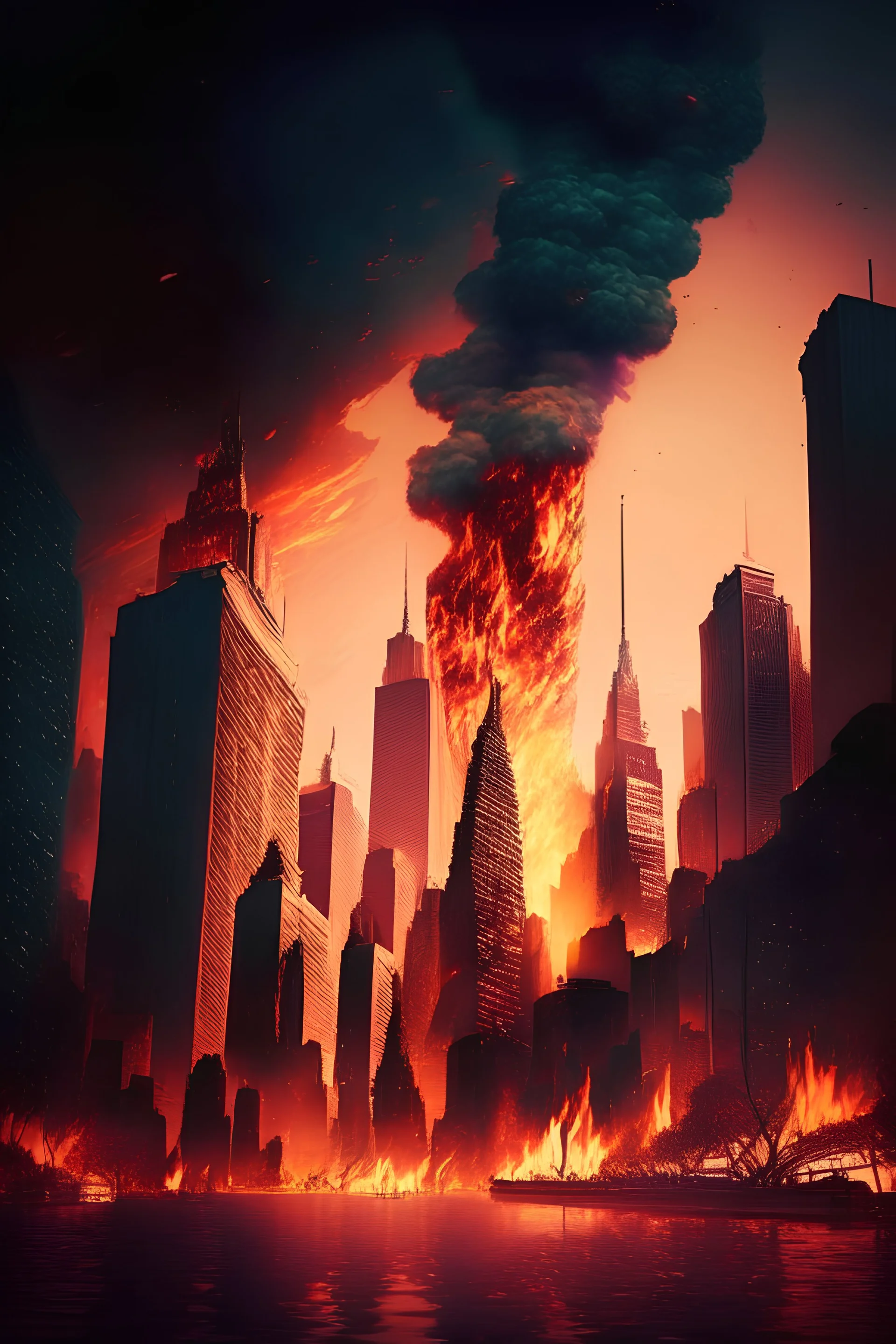New York on fire