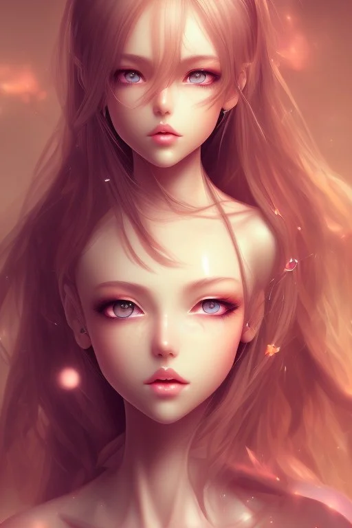 3d Anime girl close and personal but beautiful.