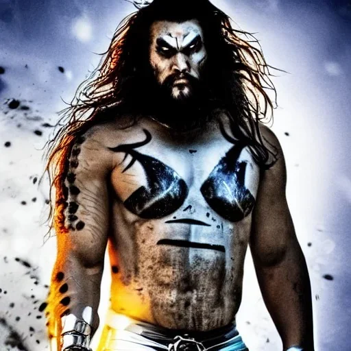 Jason Momoa as lobo from dc comics, dramatic light, high detail, cinematic