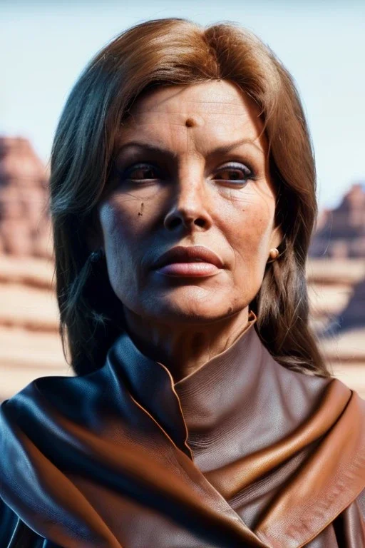 Portrait, young Raquel Welch, clean face, natural busty, prehistory leather cloth, desert, Ultra realistic, prehistory style, wide angle view, soft color, highly detailed, unreal engine 5, ray tracing, RTX, lumen lighting, ultra detail, volumetric lighting, 3d, finely drawn, high definition.