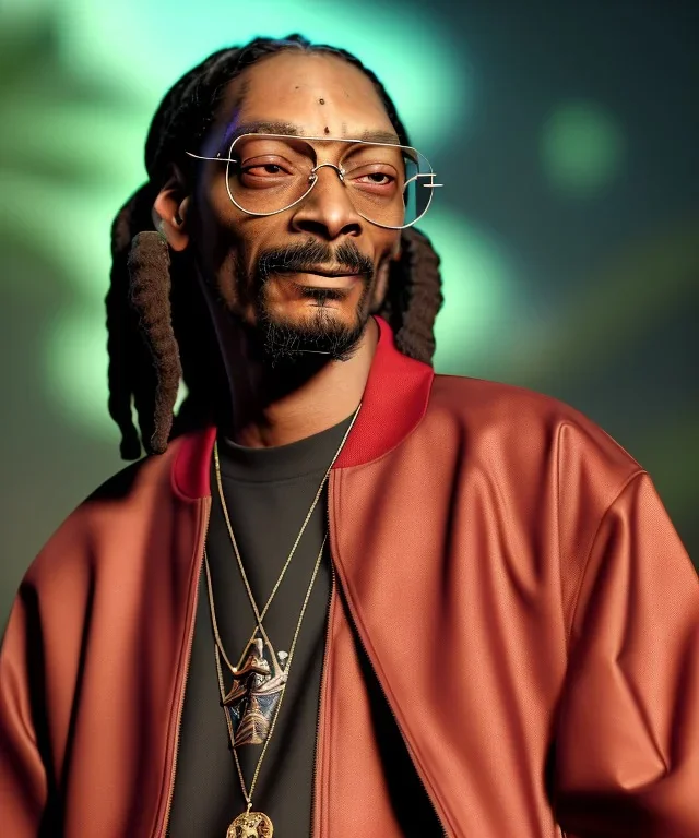 Snoop Dogg, veed burning with dollars, jungle background, hyper realistic