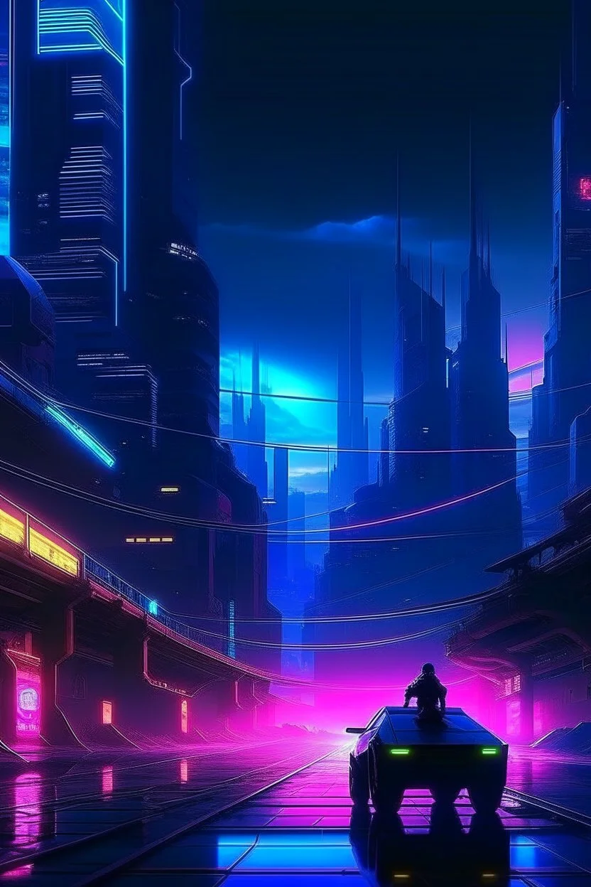 synthwave, cyberpunk, 80s, 90s, dark fantasy