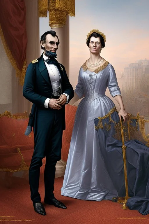 llustrate the presidential box on the balcony level, portraying Abraham Lincoln, his wife, and their guests as they enjoy the play. Highlight the vulnerability of Lincoln without proper security, setting the stage for the impending tragedy