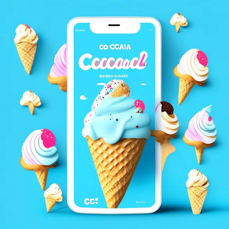 Social Media design for ice cream