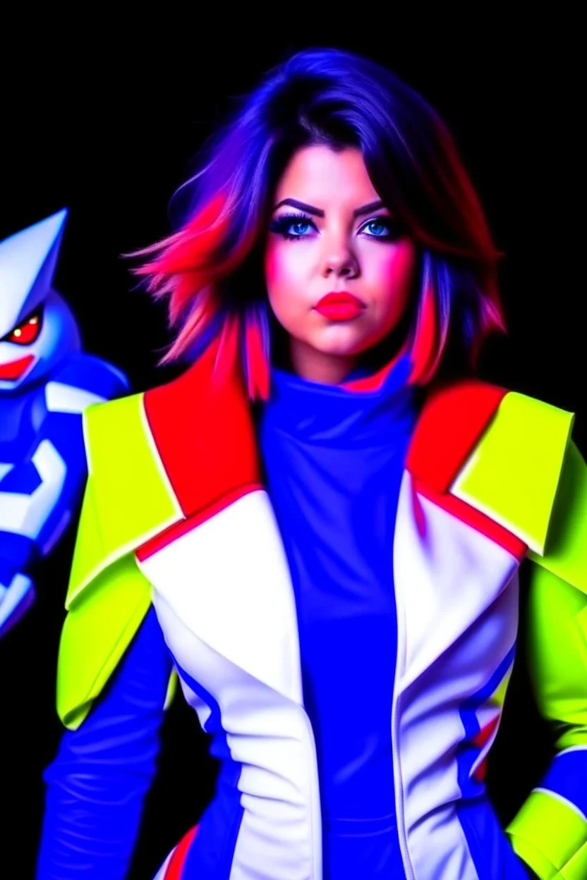 Adriana Chechik dressed as a Gundam