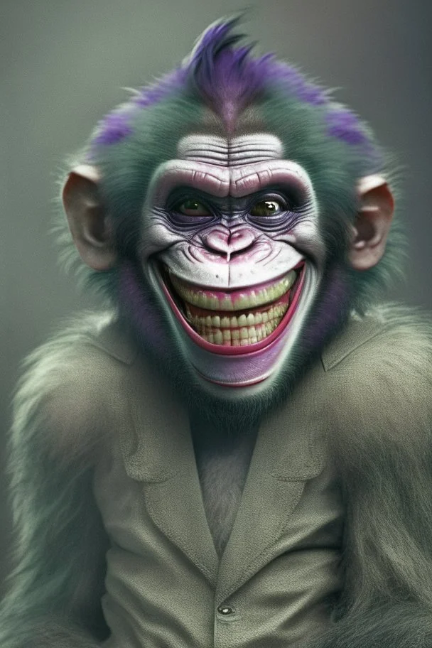 A picture of a cute ape in the form of a joker, a professional, high JPEG image