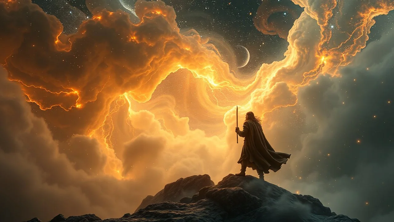 fantasy in beauty, parallel universe, gratitude, credible ethereal beauty, fate, heaven, magic, fantasy, Aragorn, return of the king, verisimilitude