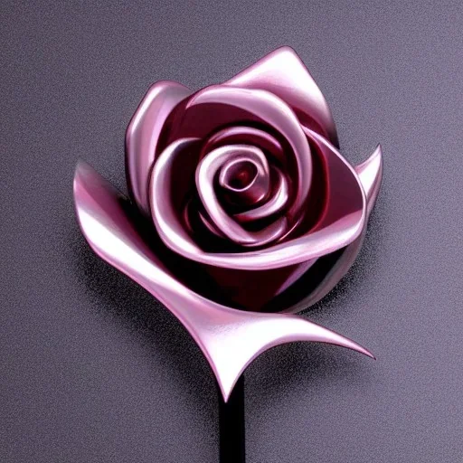 sharp metal rose futuristic