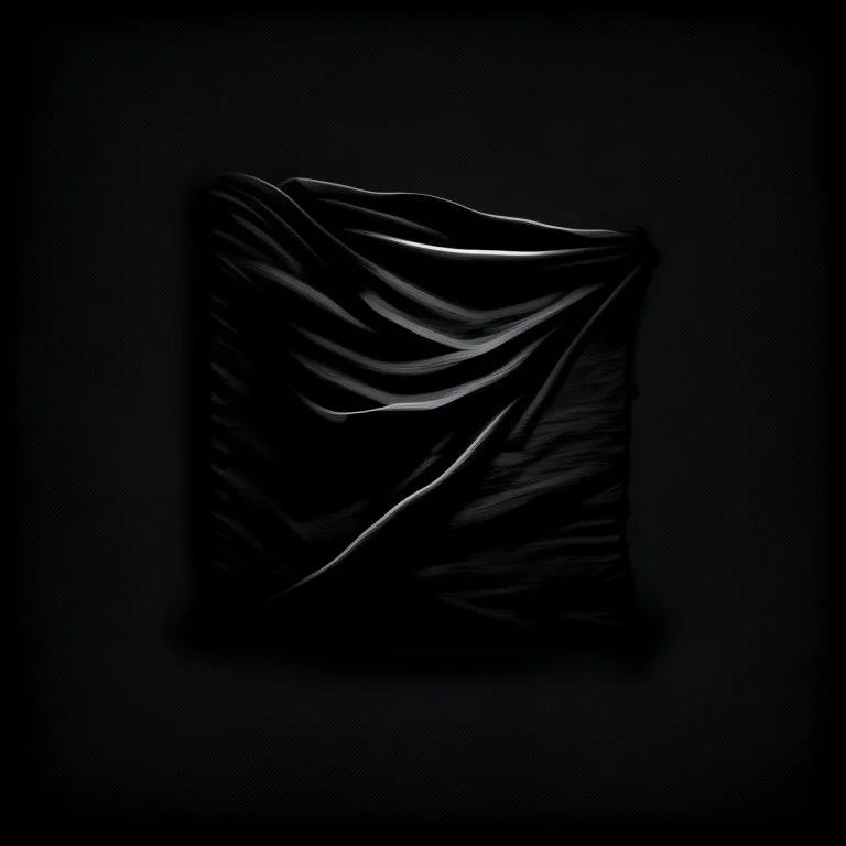 simple rag icon, black background