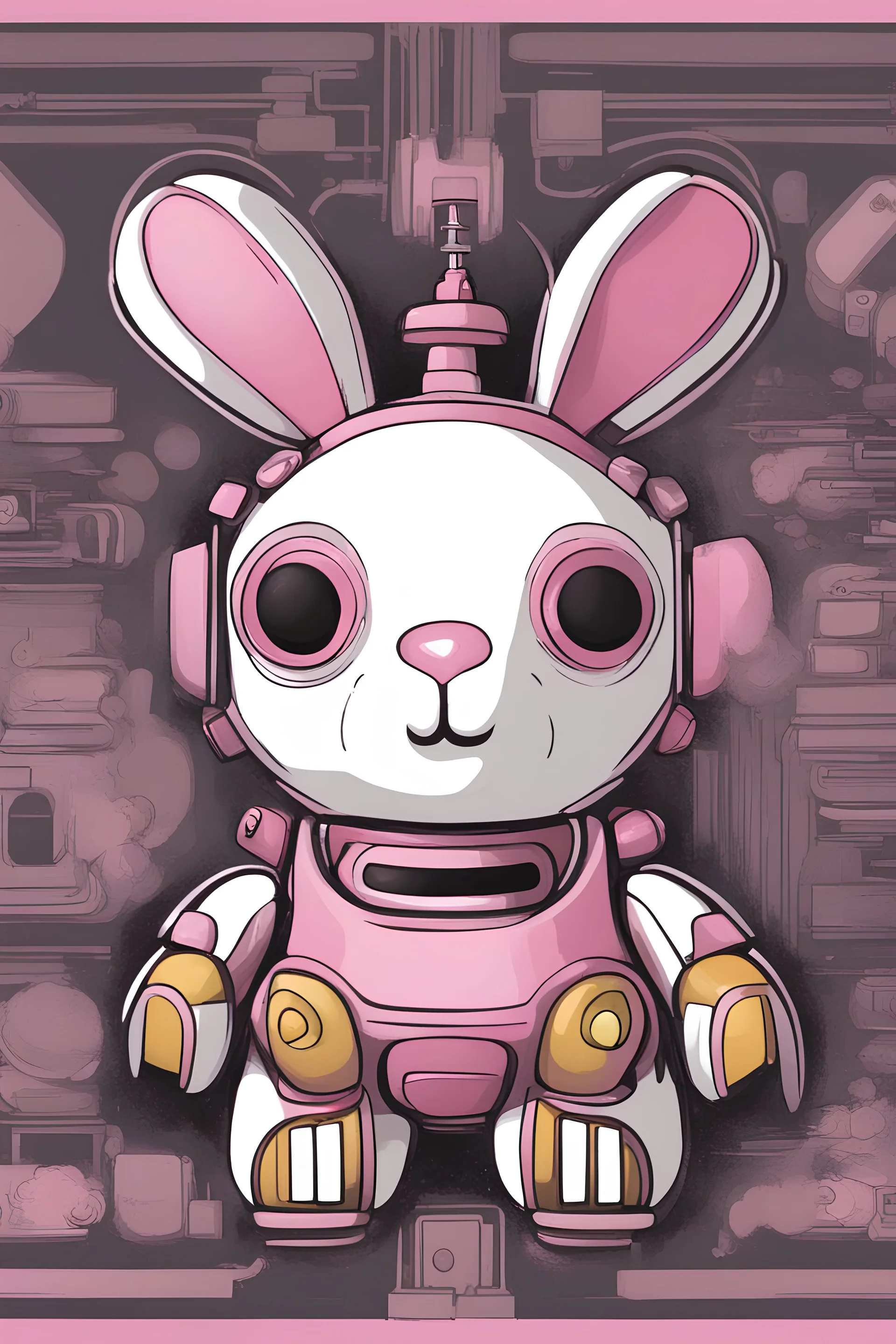 Pink Teddy bear bunny robot