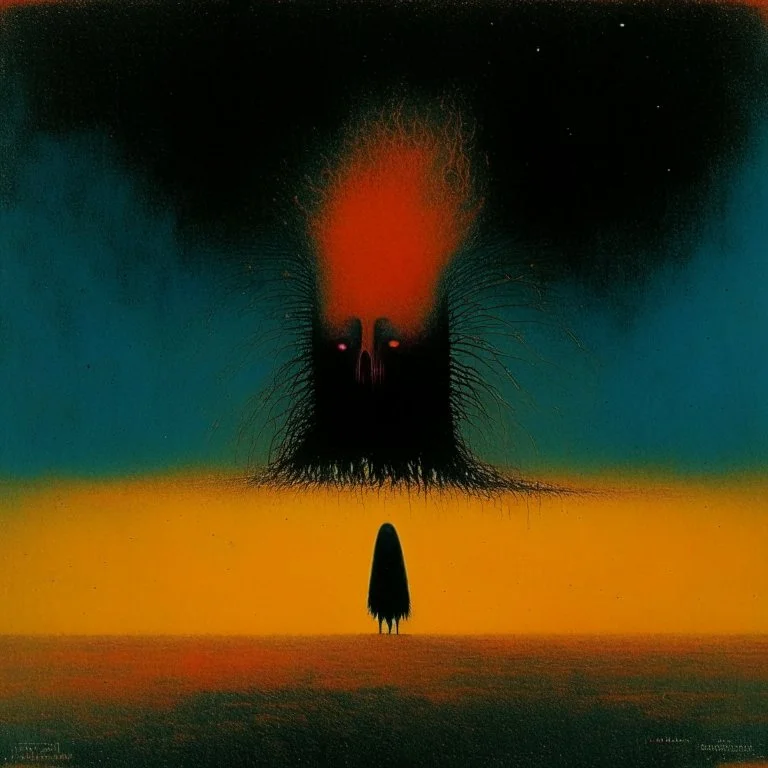 malignantly useless, depicting a fear of being alone, Style by Pawel Kuczynski and Basquiat, surreal horror art, nightmarish, dynamic composition, dark color burn, based on the imagery of Zdzislaw Beksinski