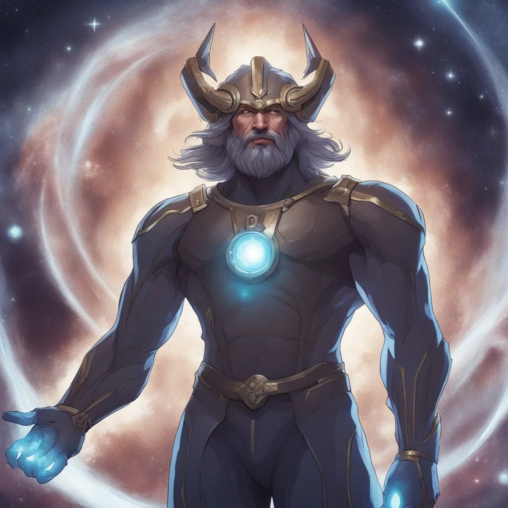 A god-like man with infinite power who owns the galaxies