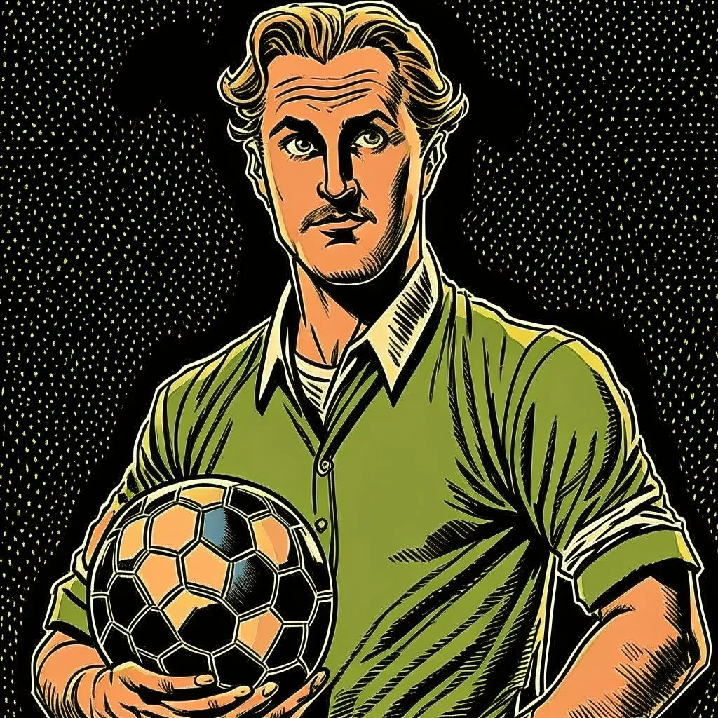 Diego Forlan Football soccer player posing. Squad, ghosts, monsters, Dark detective comic watchmen 1940 vintage. Paranormal.