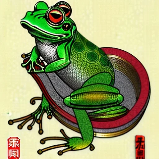 Ukiyo-e frog