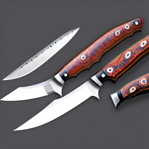 ethnic knife blade pattern