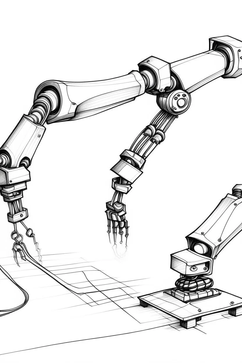 Draw the flexible link robotic arms as the research object. More industrialization. The background has the characteristics of a journal cover.Leave appropriate white space in one corner of the picture.