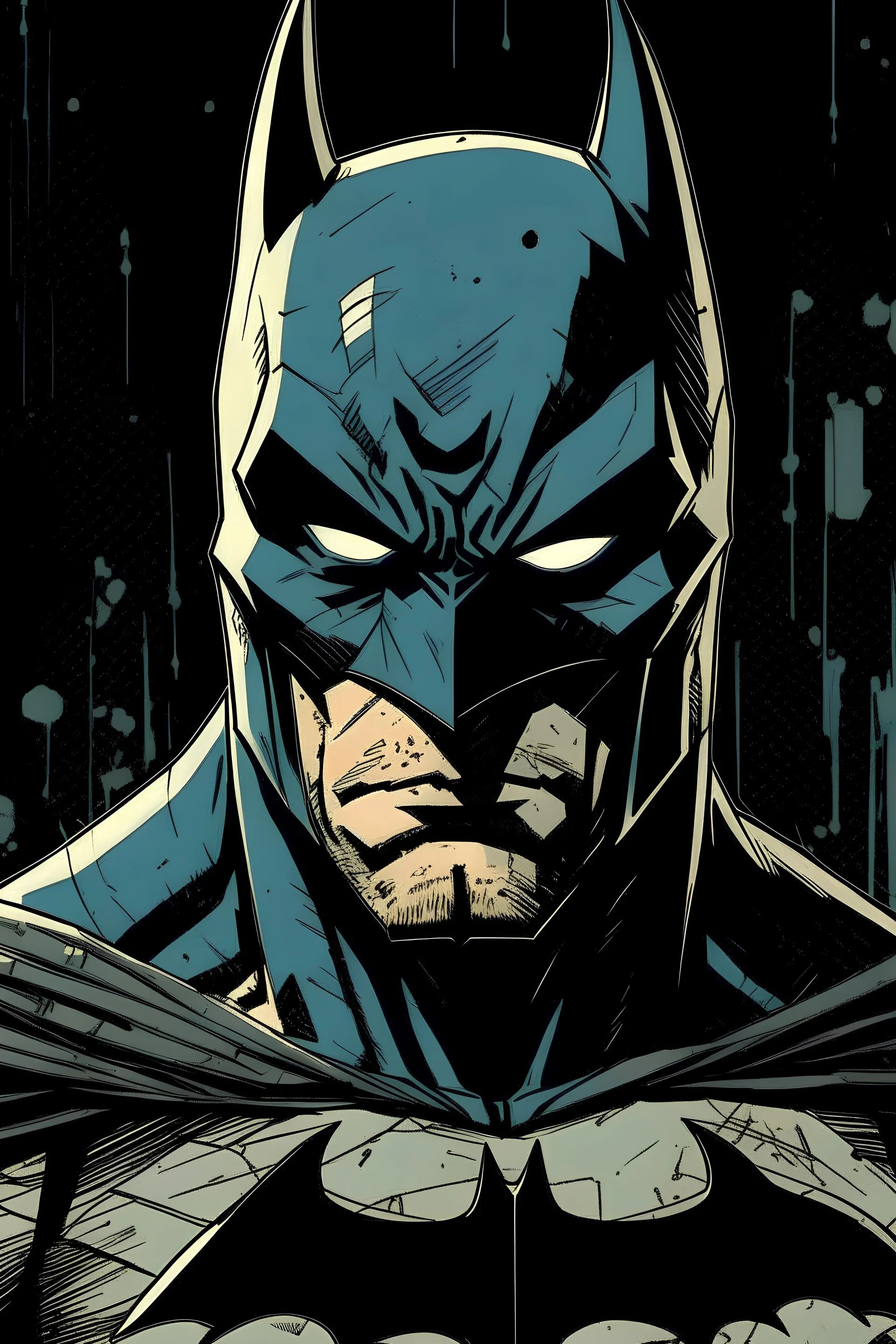 Batman in a comic filter