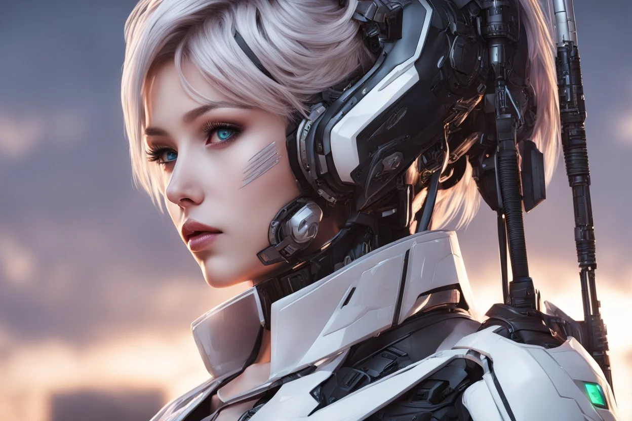 Cyber Girl in 8k Afukuro artstyle , cyberpunk them, white costume, close picture, intricate details, highly detailed, high details, detailed portrait, masterpiece,ultra detailed, ultra quality