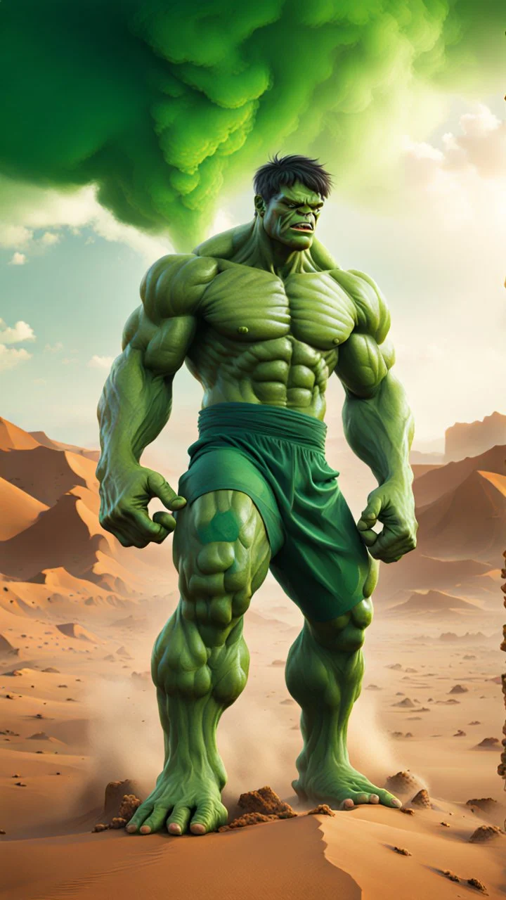 Hulk made in Maroc surreal 8K image