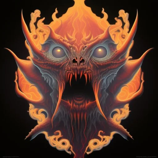 "Craft a compelling and infernal logo for 'Beelzebub,' channeling the essence of this demonic entity. Infuse the design with dark and sinister aesthetics, incorporating devilish symbolism, intricate details, and an overall malevolent atmosphere. Utilize a color palette that conveys the fiery depths of hell, and employ typography that exudes a sense of demonic authority. The logo should evoke fear and fascination, capturing the legendary and malefic nature of Beelzebub."