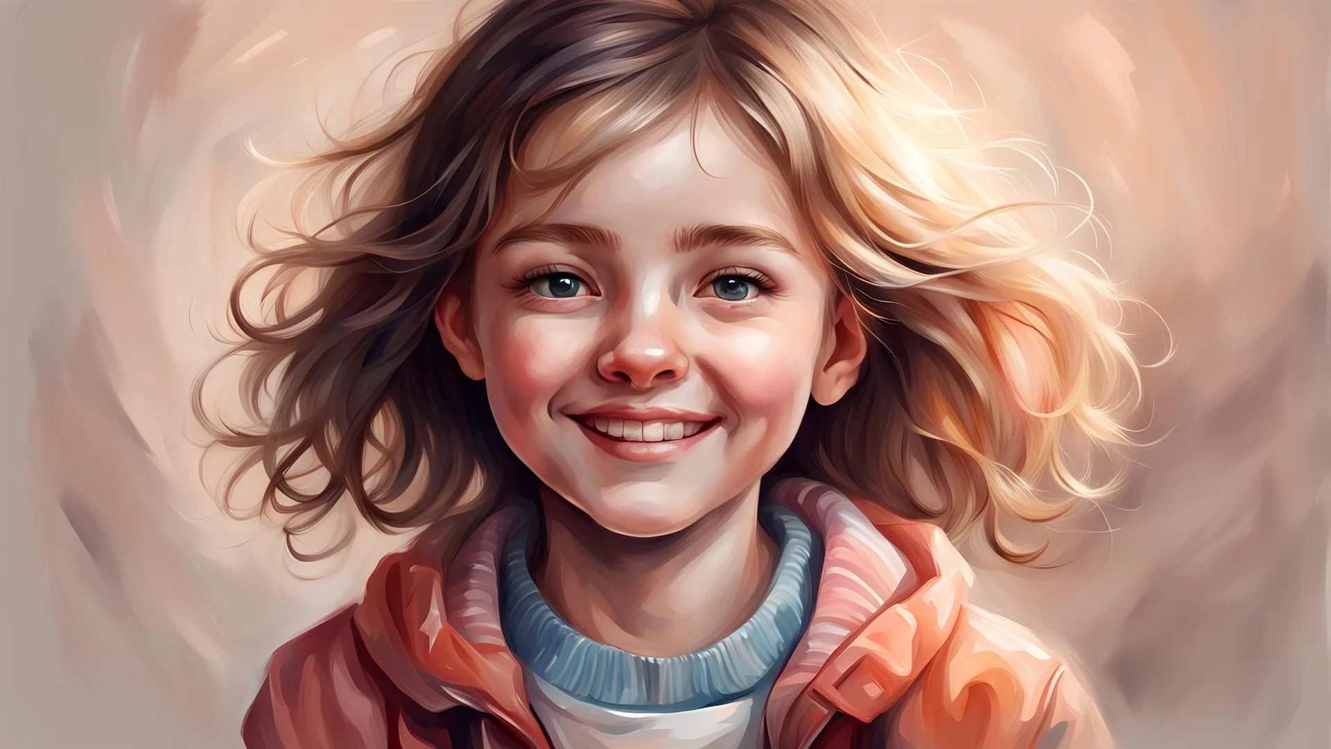 portrait realiste d'une filles. joyeux, chaleureux,mignonne