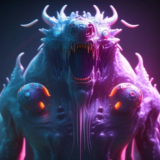 Monster like creature,Ultraviolet dimension, unreal engine 5, 8k resolution, attractive, realistic, ultra detailed