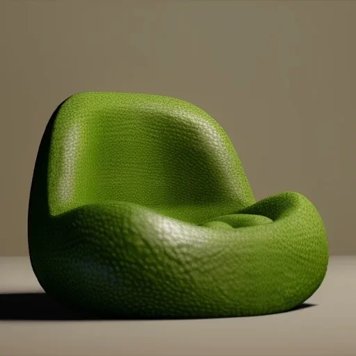 Couch in the shape of an avocado