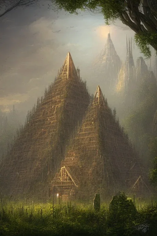 ancient pyramids in overgrown manhattan