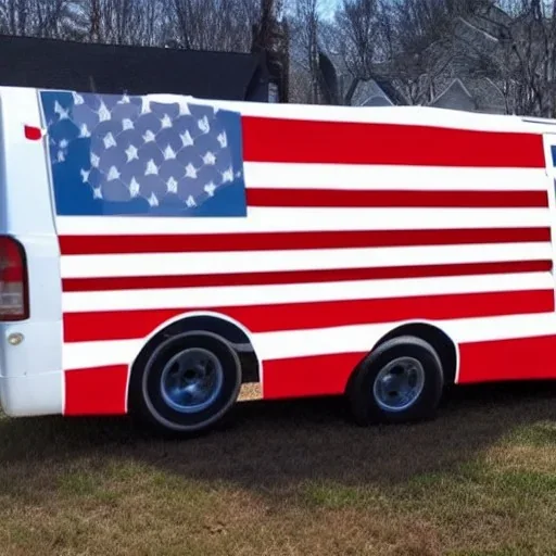 american flag van dyke style