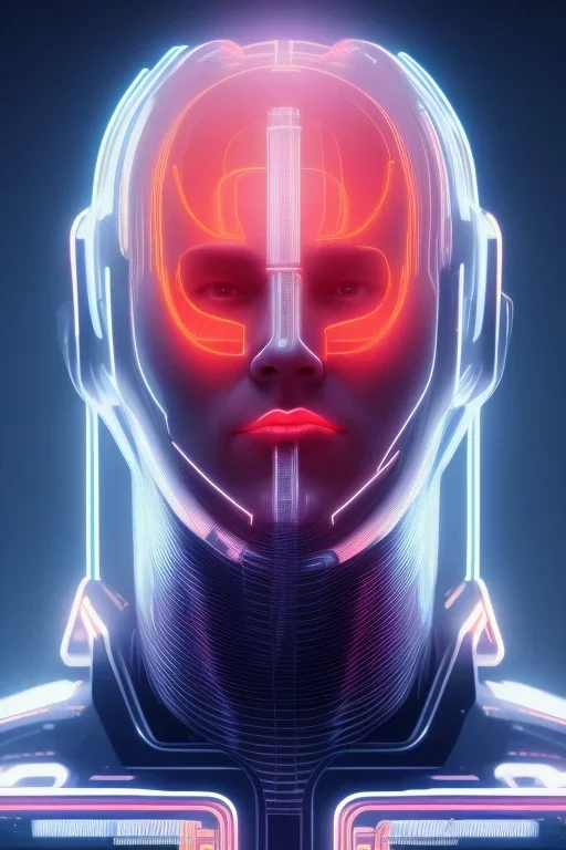 cyberpunk, head, men, portrai, tron