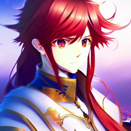 long red hair cute beatiful ritsuka fujimaru gudako anime manga high quality upscaled shiny Fate Grand Order