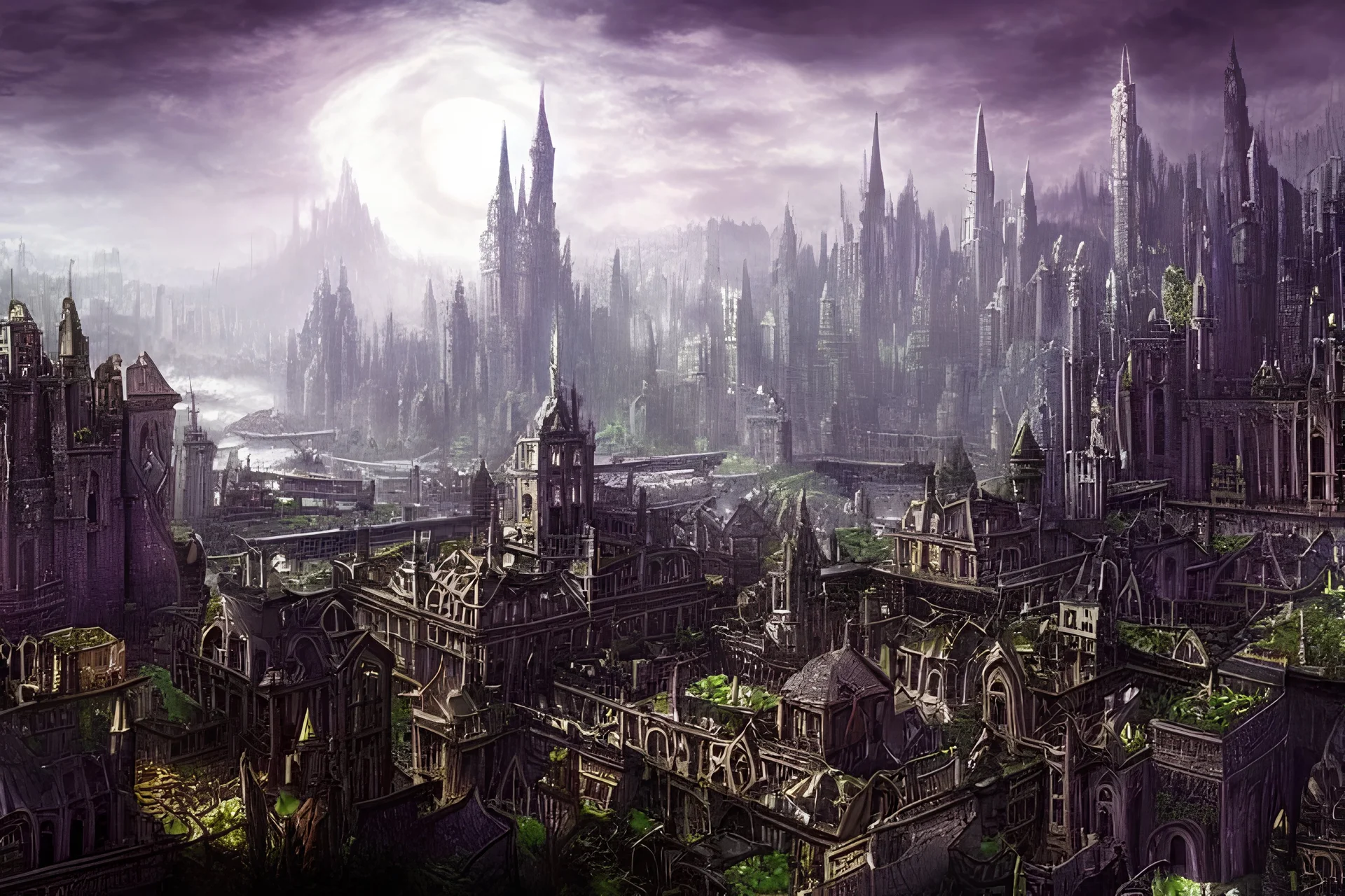 Gothic city hyper detailed, fe,fantasy art