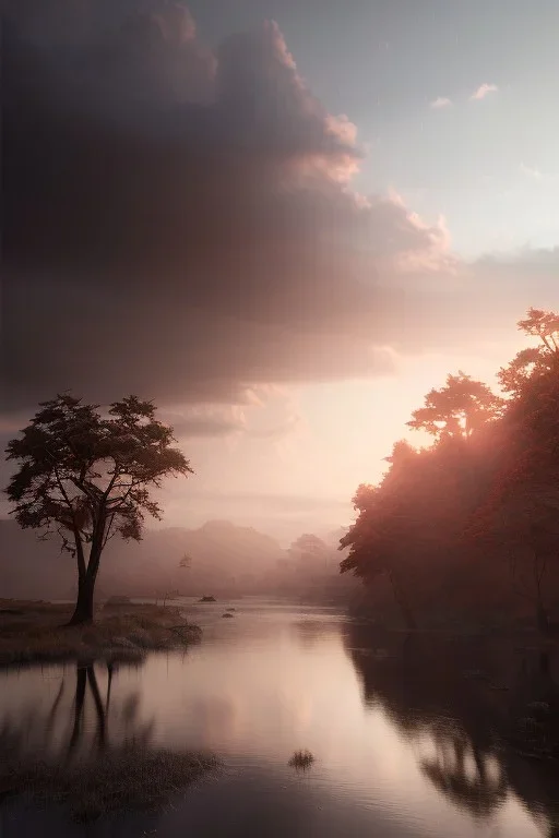 photo of a ultra realistic rain streak of lighting, dramatic light, pale sunrise, cinematic lighting, battered, low angle, trending on artstation, 4k, hyper realistic, focused, extreme details, unreal engine 5, cinematic, masterpiece, art by studio ghibli, intricate artwork by john william turner