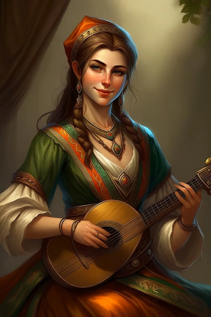 female Half Elf Bard A charming and cha