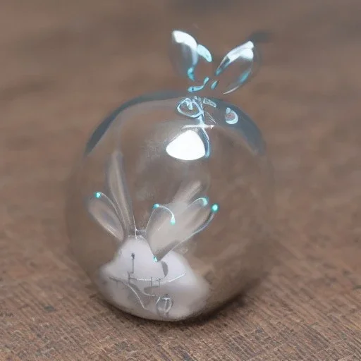 transparent ice crystal rabbit