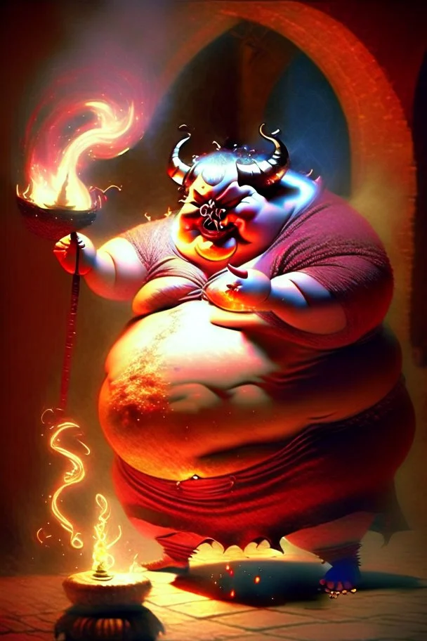 chubby devil casting spell