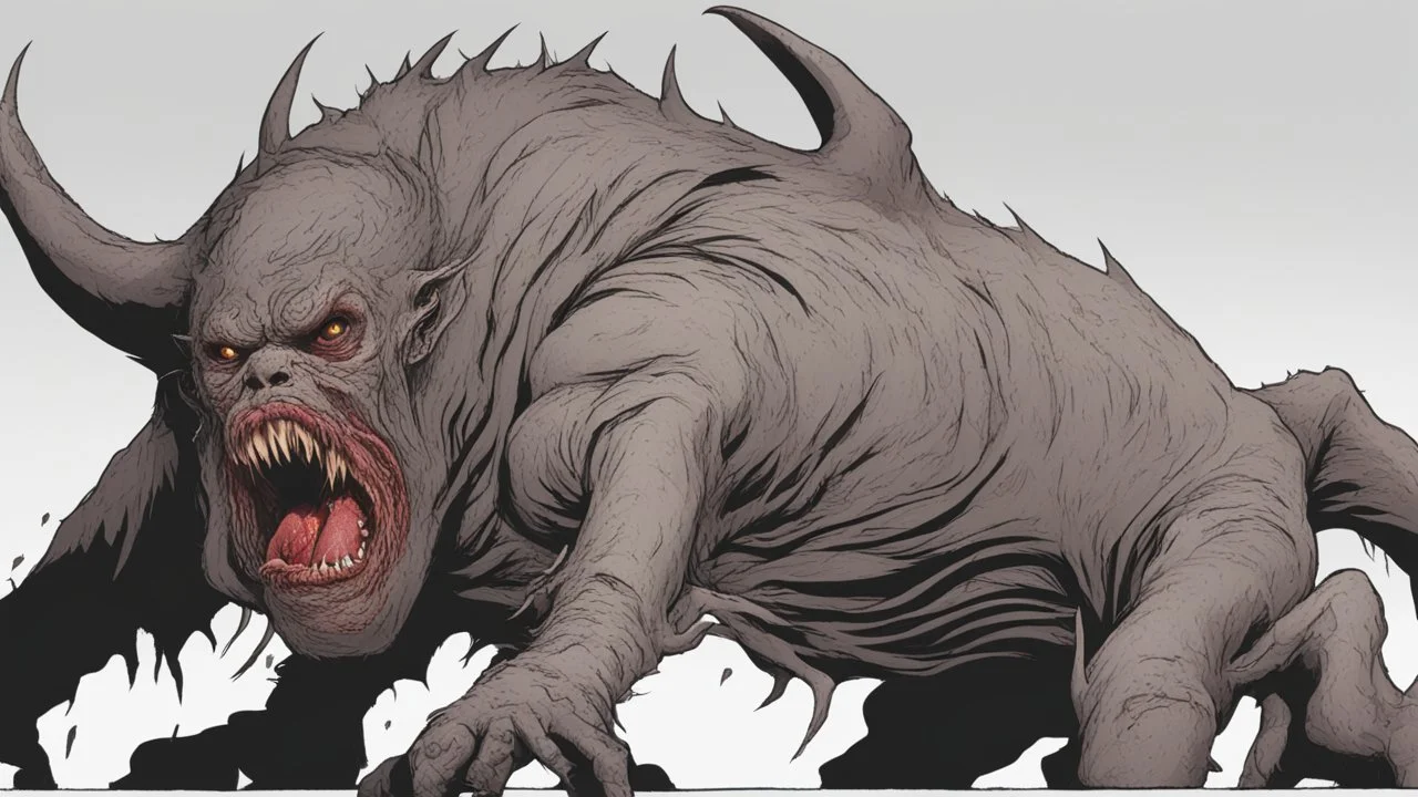 وحش حقيقي مشوش مخيف