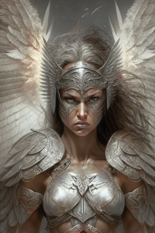 fierce female warrior angel