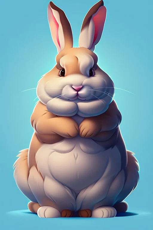 Cute animation fat bunny